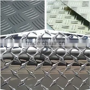 Aluminum Checkered Plate 1100 Cars Bus Application 1050 1060 Embossed Aluminum Sheet thumbnail-1