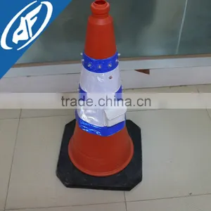 Rechargeable LED Light Traffic Cone Reflective Sleeve thumbnail-1
