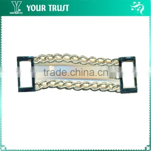 3MM 5MM Clear Cystal Rhinestone Connector Rhodium Metal Belt Buckle thumbnail-4