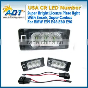 Canbus no Error Code USA CR Auto License Plate Light for Bmw E46 E39 E60 E90 thumbnail-1