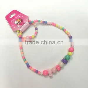 Eco-friendly Fashion Children Jewelry Set Kids Beaded Necklace and Bracelet Supplier's Choice thumbnail-3