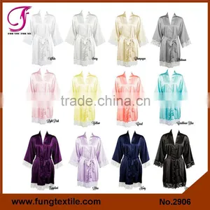 Fung 2906 Women Lace Satin Robes thumbnail-6