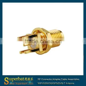 SMA End Launch Jack Blukhead PCB Mount Short Version Sma Female Connector Panel Mount thumbnail-1