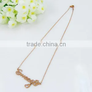 Rose Gold Plated Angel Name Necklace Jewelry Custom Name Pendant Necklace thumbnail-4