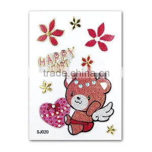 Glitter Metallic Cute Bear Iphone Mobile Phone Stikcer thumbnail-6