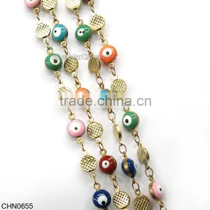 Wholesale Eye Shaped Brass Chain For Jewelry thumbnail-6