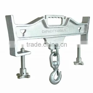 Forklift Lifting Hook, Double Fork, Single Swivel Hook, 4000 Lb., Fork Pocket Size 2-1/2" H x 6-3/4" thumbnail-1