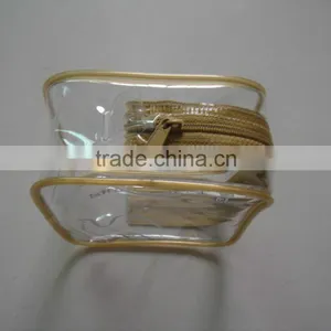 2015 Top Quality Clear Pvc Transparent Vinyl Cosmetic Bag/pouch With Zipper thumbnail-4