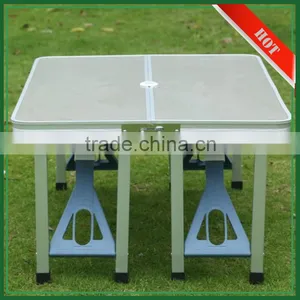 Wholesale Aluminum Outdoor Dinner Portable Camping Folding 4 Chairs Table Set thumbnail-5