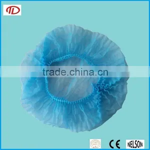 Nonwoven Disposable Clip Nurse Caps Flat Elastic thumbnail-1
