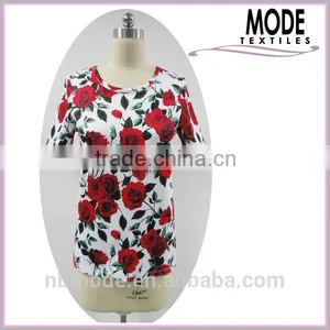 White Flowers All-over Printed Chic Top thumbnail-1