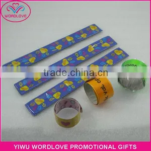Promotional Custom Flexible PVC Slap Bracelet/snap Wristbands/clap Bands thumbnail-1