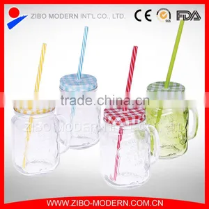 16oz Cleaning Custom Mason Jar Straw China Wholesale Mason Jar Handle thumbnail-1
