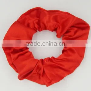 China Factory Wholesale Handmade Shiny Satin Stretchy Girl Hair Scrunchie thumbnail-1