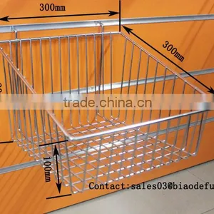 Metal Supermarket Basket Wire Mesh Basket thumbnail-4