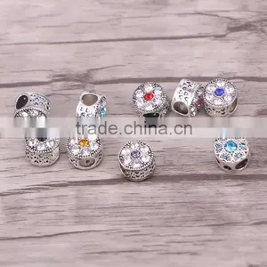 Big Hole Crystal Beads European Style Alloy Bead Bracelet Charm DIY Accessories thumbnail-2
