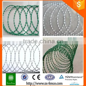 Galvanized Razor Blade Wire / Concertina Razor Wire thumbnail-4