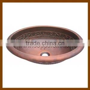 Copper Sink,copper Antique Brass Style Wash Basin Sink,basin Sink thumbnail-2