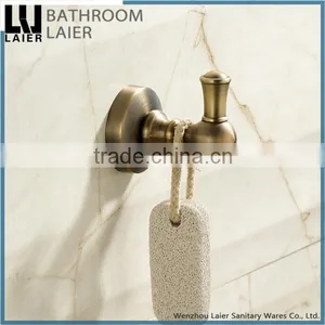 Simple Modern Kitchen Zinc Alloy Antique Bronze Finishing Bathroom Sanitary Items Wall Mounted Double Robe Hook thumbnail-1