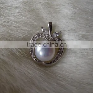 Precious Semi Mounting Pearl Pendant Sterling Silver Jewelry Hot Sale thumbnail-2