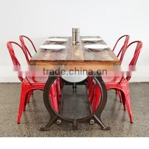 Metro Vintage DINING Table Set, RECLAIMED Bar DINING TABLE Set , Industrial Dining Table Set thumbnail-1
