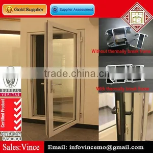 Exterior Waterproof Aluminum Casement Door thumbnail-1