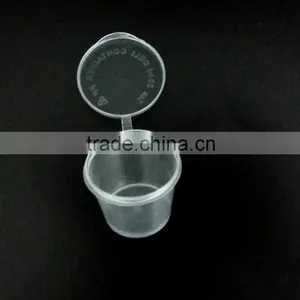Disposable Soy Sauce Container Plastic Transparent Cup Connected Cover 1oz, 2 Oz, thumbnail-3