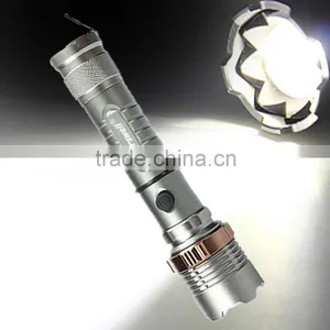 Cheap 2000lm 3 Mode Waterproof Lotus Head LED Flashlight Suit Gray thumbnail-2