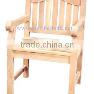 Indonesia Furniture-Curve Arm Chair-Teak Furniture thumbnail-1