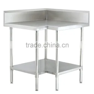 Stainless Steel Corner Work Bench For Commercial Kitchen Work Bench thumbnail-1