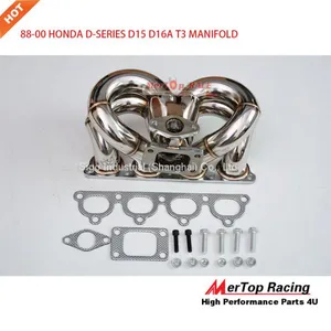 Mertop Race 88-00 HOND* CIVI*/CRX DEL SOL B-SERIES T3 RAM HORN TURBO MANIFOLD thumbnail-1