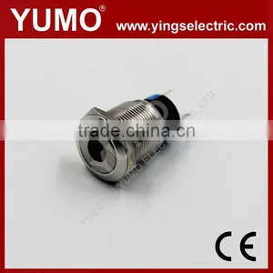 Hot Sale LA19JSF ROHS 19mm Flat Round With Dot LED IP65 Momentary or Alternate Pin Terminal 5A/250VAC no nc Push Button Switch thumbnail-2