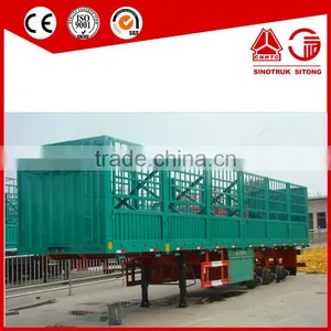 Semi Trailer Type and Steel Material 3 Axle Fencing Animal Transport Semi Trailer for Sale thumbnail-4