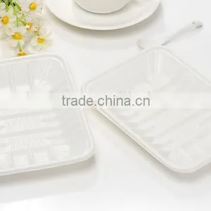 White Rectangle Disposable Plastic Food/fruit Frozen Packing Tray thumbnail-2