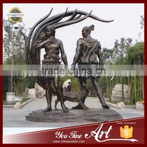 Classical Modern Center Decor Bronze Sculpture thumbnail-1