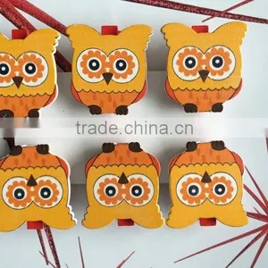Wooden Decoration Wooden Pegs,decoration Clips Owls Pegs Gifts thumbnail-4