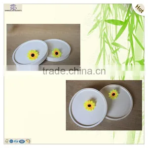 Round White Painted Mdf Wood Office Inkstone Inkslab thumbnail-1