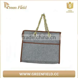 Manufacture Felt Tote Bag With Metal Handle for Shopping Made in China thumbnail-2