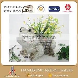 12 Inch Garden Decoration Frog Sculpture Planter Flower Vases thumbnail-2