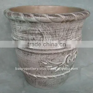 Antique Terracotta Ceramic Planters - Washed Terracotta Pot thumbnail-1