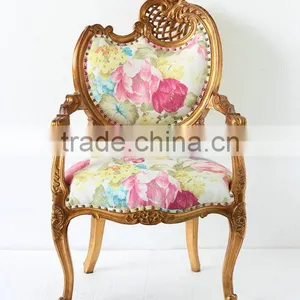Antique Home&hotel Use Red Fabric Dining Room Chair thumbnail-4