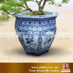 Modern Design Excellent Quality Handpainted Antique Chinese Ceramic Flower Pots for Decoration thumbnail-1
