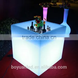 Plastic LED 16 Colors Changing Glowing Cubic Ice Bucket for Wine thumbnail-4