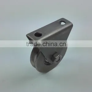1.3 Inch Small Rope Pulley Diameter 35mm Thickness 8mm Bearing 635ZZ Groove "U" With Outer Support ITEM:358PCR-304 Stainless thumbnail-1