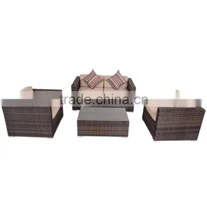 4-piece Wicker Garden Patio Furniture Sofa Set thumbnail-1