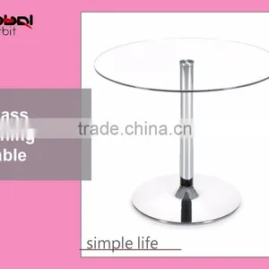 New Design Living Room Furniture Plastic Base With Glass Top Coffee Table thumbnail-3
