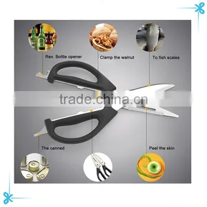 Big Handle Take Apart Kitchen Multifuction Scissors thumbnail-2