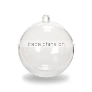 Cheap Clear Plastic Fillable Ball Ornaments Xmas Favor Candy Crafts thumbnail-3