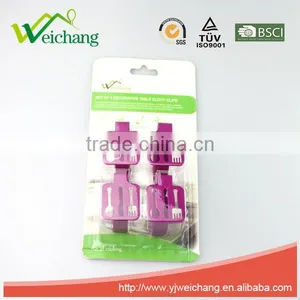 WCTS02M 4 Pcs Stainless Steel Colorful Table Cloth Clip Set Promotional Free Sample Table Clip thumbnail-1