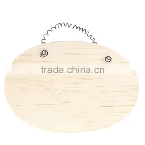 Mini Wood Handcrafts Oval Sign Decoration for Home thumbnail-1